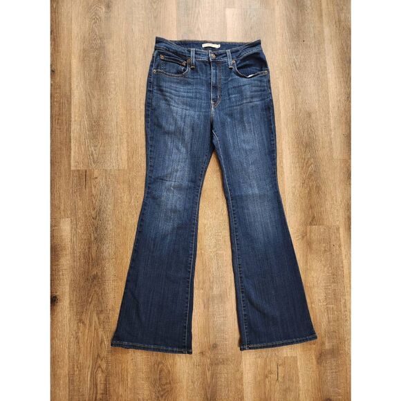 Levi's Denim - Levis 726 Flare Jeans 30x30* measured dark wash Denim 5 pocket cotton